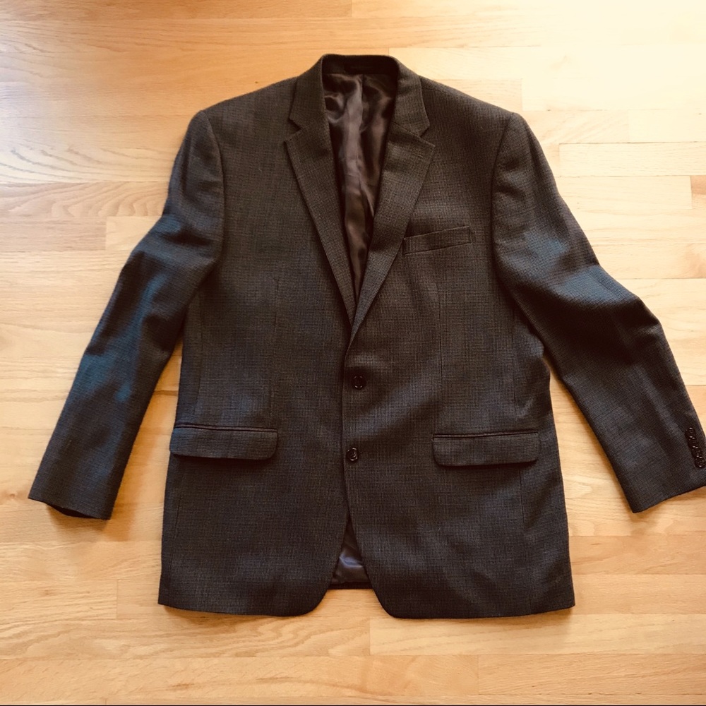 Lauren Wool Grey Tweed Sport Coat 46 L